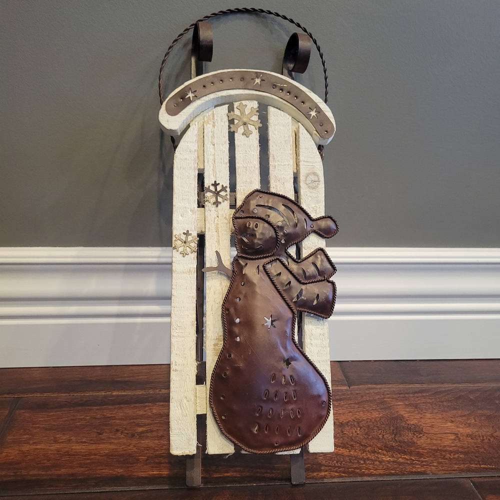 Mini wood and metal sled